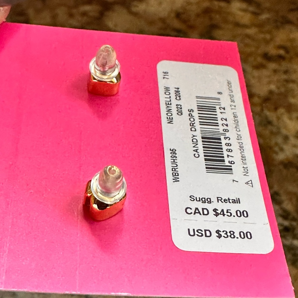 Kate Spade Green Enamel Rhinestone Stud Earrings - Picture 6 of 8